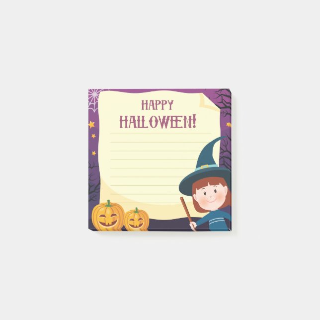 Happy Halloween Witch 3" x 3" Post-it® Notes (Devant)