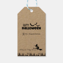 Happy Halloween Witch Favor Tags | Personalisiert