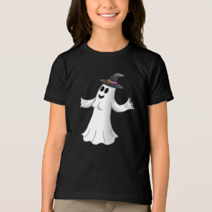 Happy Halloween Witch Ghost Tri-Blend Shirt