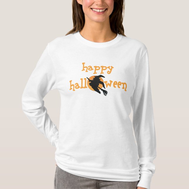 Happy Halloween Witch T-shirt (Devant)