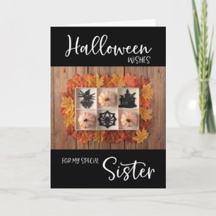 Happy Halloween Wünsche für Sister Karte