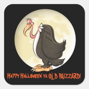 Happy Halloween ya alter Bussard Aufkleber