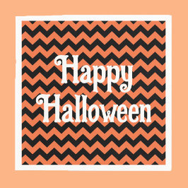 Happy Halloween Zickzack Stripe Kids Party Serviette