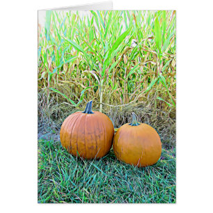 Happy Halloween Zwei Niedliche Pumpkins Card