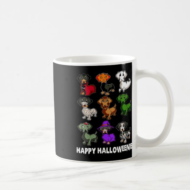 Happy Halloweenie Dackel Dackel Halloween Gi Kaffeetasse (Rechts)