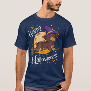 Happy Halloweenie Dackel Hund Halloween HexenWi T-Shirt