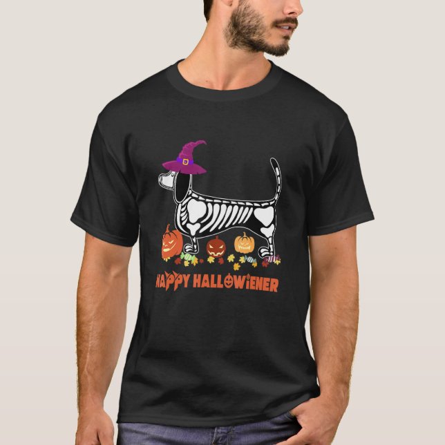 Happy Halloweiner Dackel Halloween Kostüm T-Shirt (Vorderseite)