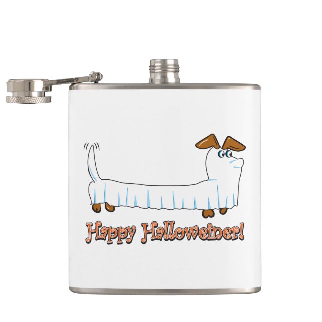 Happy-Halloweiner Flachmann (Geöffnet)
