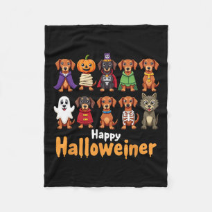 Happy Halloweiner Funny Halloween Hundeliebhaber H Fleecedecke