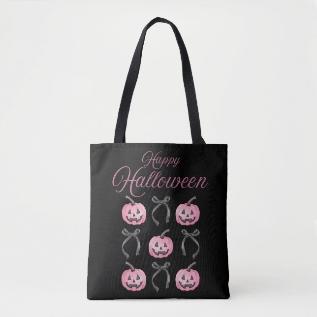 Happy Hallowen Black Orange Pink Tasche (Vorderseite)