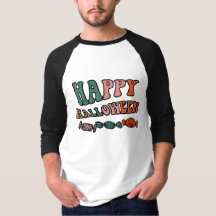 Happy Hallowen boo Basic Sleeve Raglan T - Shirt