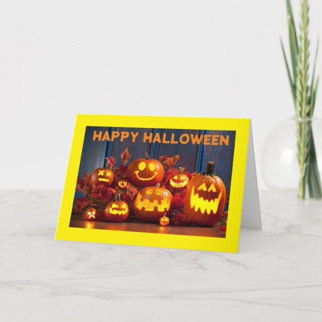 *HAPPY HALLOWEWEE UND HABEN SPASS* KARTE (Vorderseite)