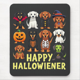 Happy Hallowiener Spooky Halloween Hund Weiner Mousepad