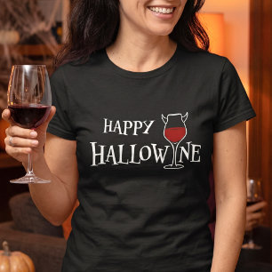 Happy Hallowine - Halloween Puff T-Shirt