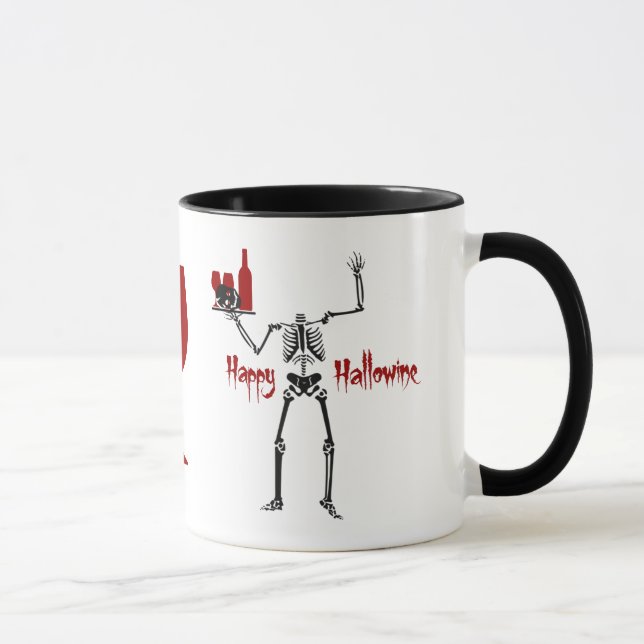 Happy Hallowine Headless Skelett Tasse (Rechts)