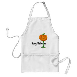 Happy Hallowine Pumpkin Wine Glass Halloween Schürze