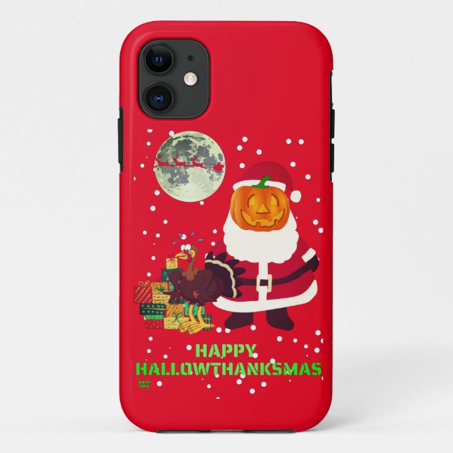 "HAPPY HALLOWTHANKSMAS" lustiges Weihnachtsgeschen Case-Mate iPhone Hülle (Rückseite)
