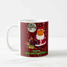 "HAPPY HALLOWTHANKSMAS" lustiges Weihnachtsgeschen Kaffeetasse