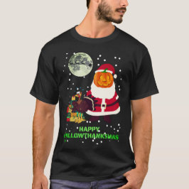"HAPPY HALLOWTHANKSMAS" lustiges Weihnachtsgeschen T-Shirt