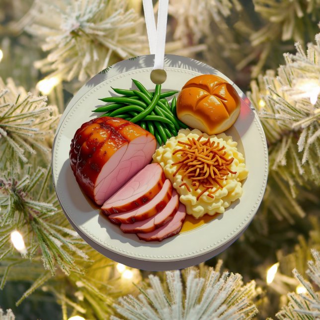 Happy Ham Dinner Personalisiert Weihnachten Ornament Aus Metall (InSitu)