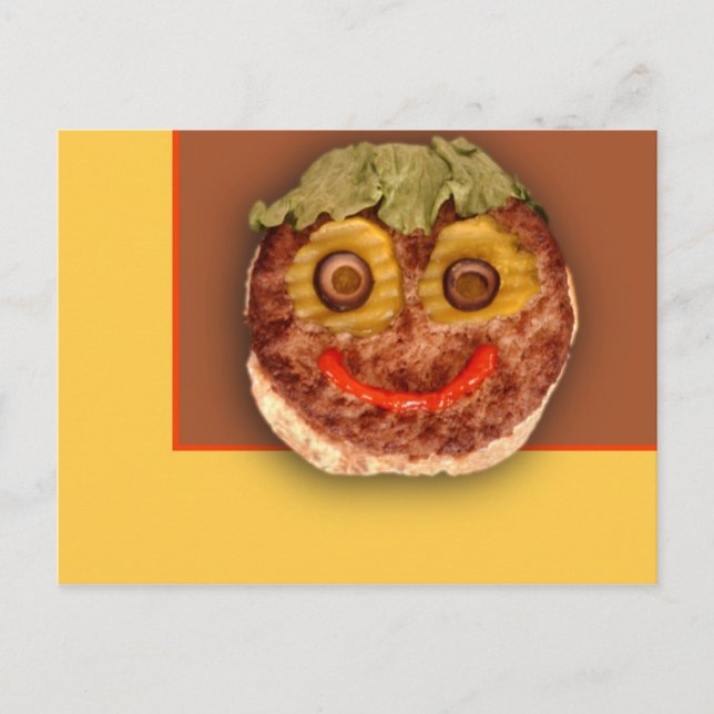 Happy Hamburger Postkarte (Vorderseite)