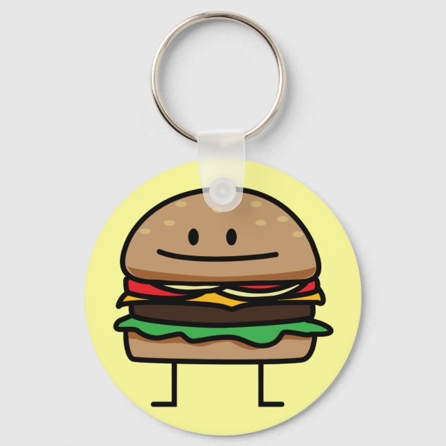 Happy Hamburger Schlüsselanhänger (Vorderseite)