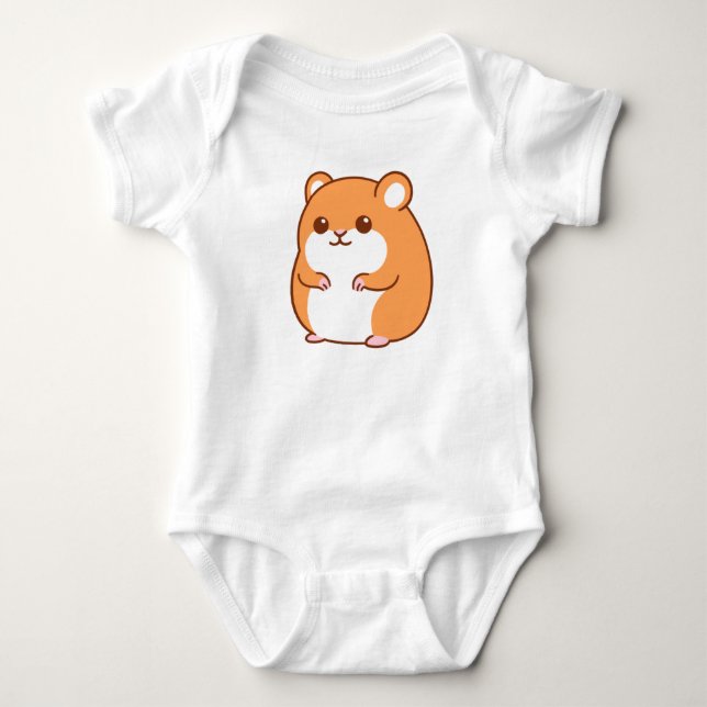 Happy Hamster Baby Bodysuit Strampler (Vorderseite)