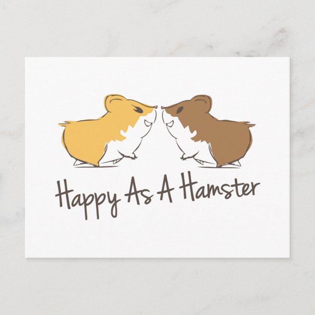 Happy Hamster Postkarte (Vorderseite)