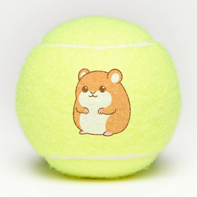 Happy Hamster Tennis Balls Tennisbälle (Vorderseite)