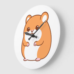 Happy Hamster Wall Clock Große Wanduhr
