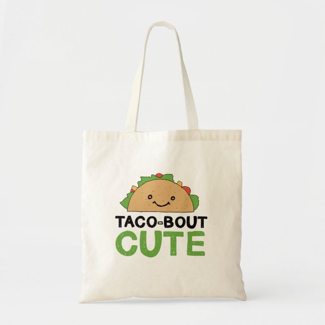Happy Hand Drawn Taco Bout Niedliches Taco Art Des Tragetasche (Vorne)