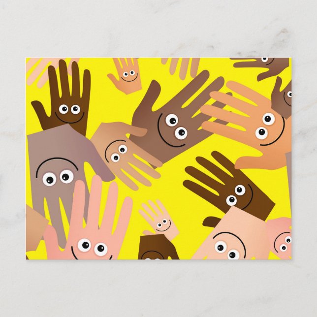 Happy Hands Wallpaper Postkarte (Vorderseite)
