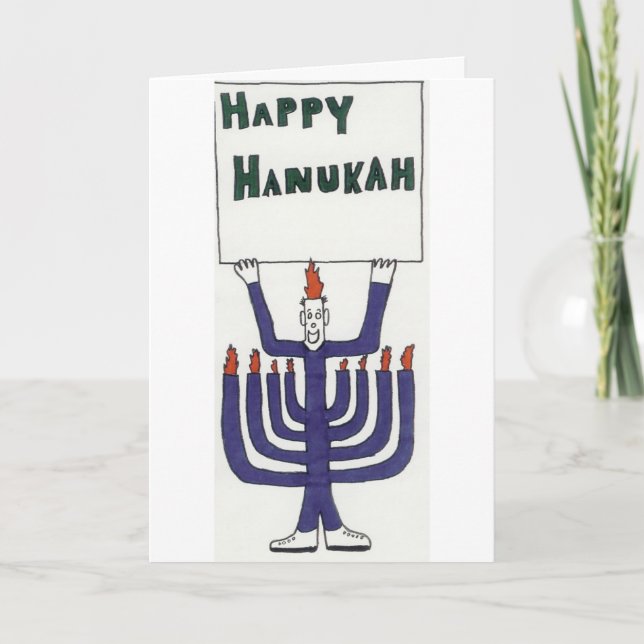 Happy Hannukah Feiertagskarte (Vorderseite)