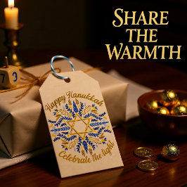 Happy Hannukkah - feiern Sie das Licht Geschenkanhänger