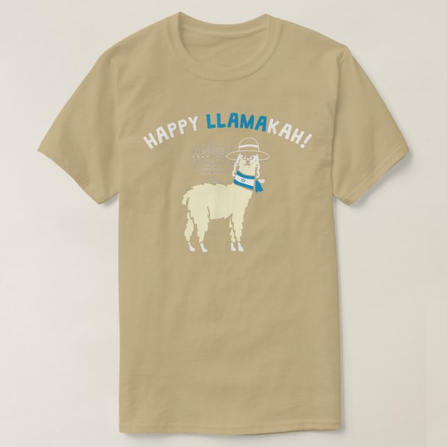 Happy Hanoukka drôle Llamakah Juive llama T-Shirt (Design devant)