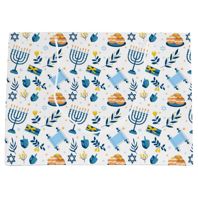 Happy Hanoukka Menorah Cadeau Sac (Devant)