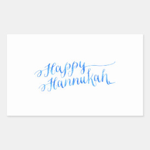 Happy Hanukka Chanukah HANNUKKAH HANUKA Rechteckiger Aufkleber