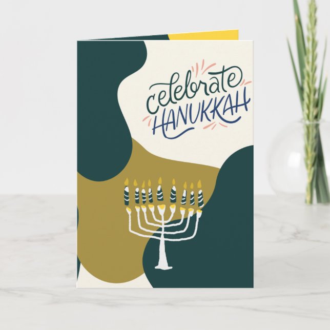 Happy Hanukka! Dankeskarte (Vorderseite)