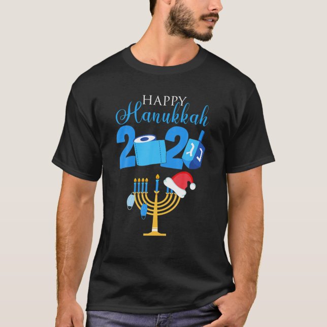 Happy Hanukkah 2020 Hanukka jüdische Gefechtsmaske T-Shirt (Vorderseite)