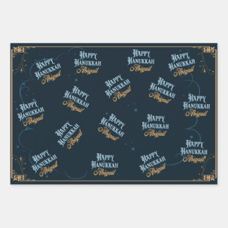 Happy Hanukkah Abigail Wrapping Paper für Abigail Geschenkpapier Set