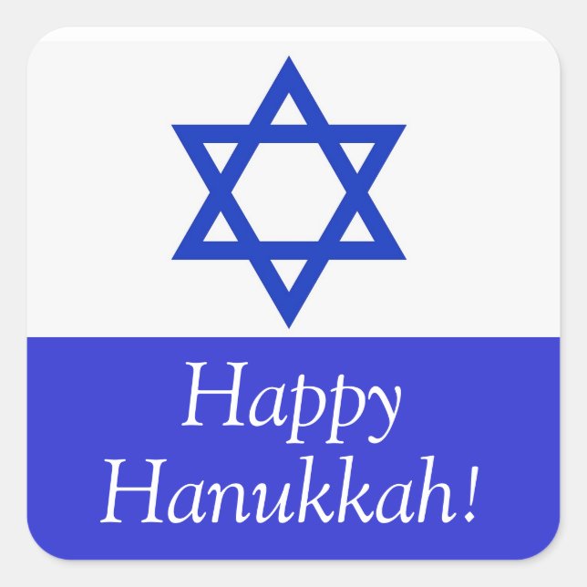 Happy Hanukkah Aufkleber (Vorderseite)