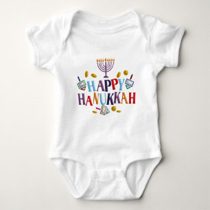 Happy Hanukkah Baby Strampler