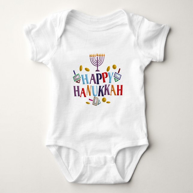 Happy Hanukkah Baby Strampler (Vorderseite)