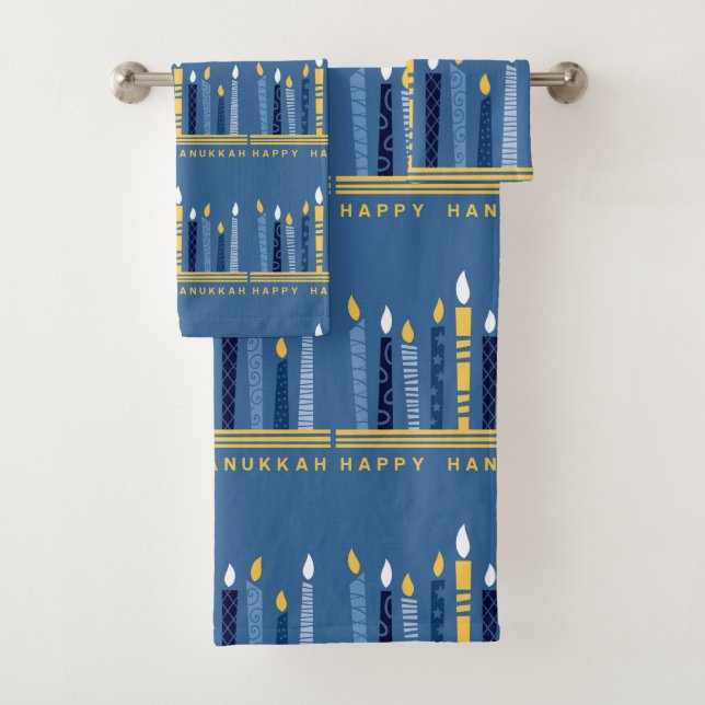 Happy Hanukkah Badhandtuch Set (Insitu)