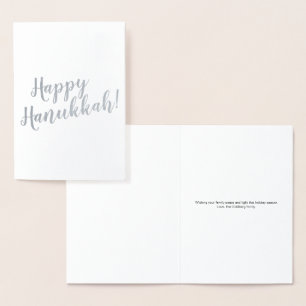 Happy Hanukkah benutzerdefinierte moderne Skriptty Folienkarte
