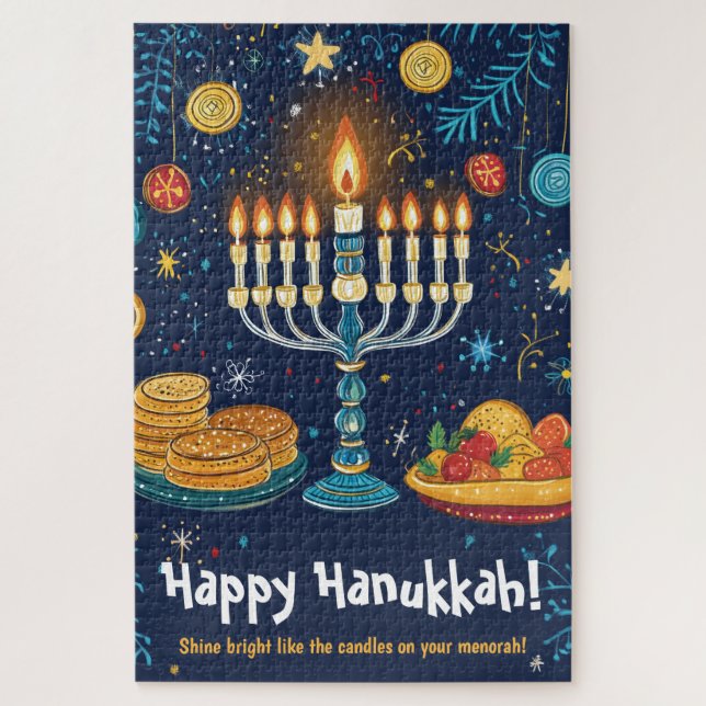 Happy Hanukkah benutzerdefinierter Text (Vertikal)