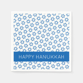 Happy Hanukkah Blue Star von David Holiday Faith Serviette