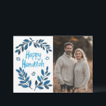 Happy Hanukkah Botanical Watercolor CUSTOM FOTO Karte<br><div class="desc">Süß zeichn, jemanden glücklich hanukkah zu wünschen! Klicken Sie auf "Bearbeiten mit dem Design-Tool", um Ihr eigenes Foto und Text hinzuzufügen. Auch als Postkarte, Grußkarte, Fotokarte oder digitaler Download erhältlich, um sofort per E-Mail oder SMS zu senden. Karo meinen Shop für mehr oder lass mir wissen, wenn Sie etwas Angewohntes...</div>
