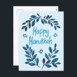 Happy Hanukkah Botanical Watercolor Feiertagspostkarte<br><div class="desc">Süß zeichn, jemanden glücklich hanukkah zu wünschen! Klicken Sie auf "Bearbeiten mit dem Design-Tool", um Ihren eigenen Text hinzuzufügen. Auch als Grußkarte oder digitaler Download verfügbar, um sofort per E-Mail oder SMS zu senden. Karo meinen Shop für mehr oder lass mir wissen, wenn Sie etwas Angewohntes wollen! Ich kann benutzerdefinierte...</div>
