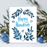 Happy Hanukkah Botanical Watercolor Karte<br><div class="desc">Süß zeichn, jemanden glücklich hanukkah zu wünschen! Klicken Sie auf "Bearbeiten mit dem Design-Tool", um Ihren eigenen Text hinzuzufügen. Auch als Postkarte, Grußkarte, Fotokarte oder digitaler Download erhältlich, um sofort per E-Mail oder SMS zu senden. Karo meinen Shop für mehr oder lass mir wissen, wenn Sie etwas Angewohntes wollen! Ich...</div>
